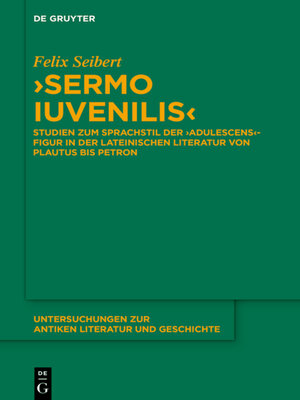 cover image of ›Sermo iuvenilis